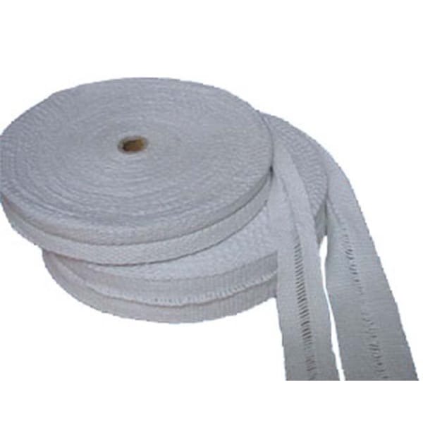 Ceramic Fiber Tape, Drop Warp (Bolt Hole), 1/8 in Thick, 1-1/2 in Width, 100 ft Length